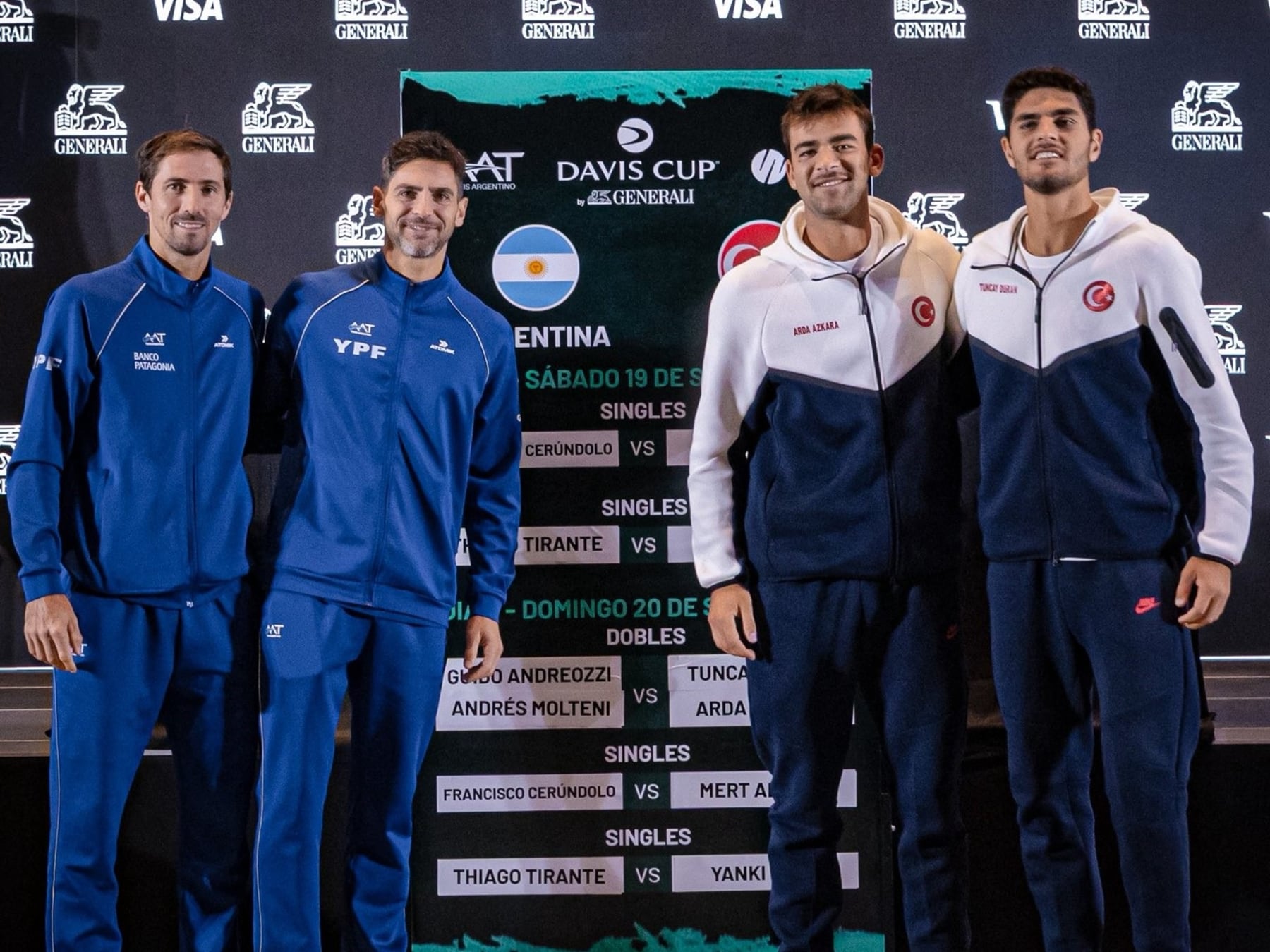 Argentina acaricia el pase en la Davis y va por el golpe del dobles en el Ruca Che