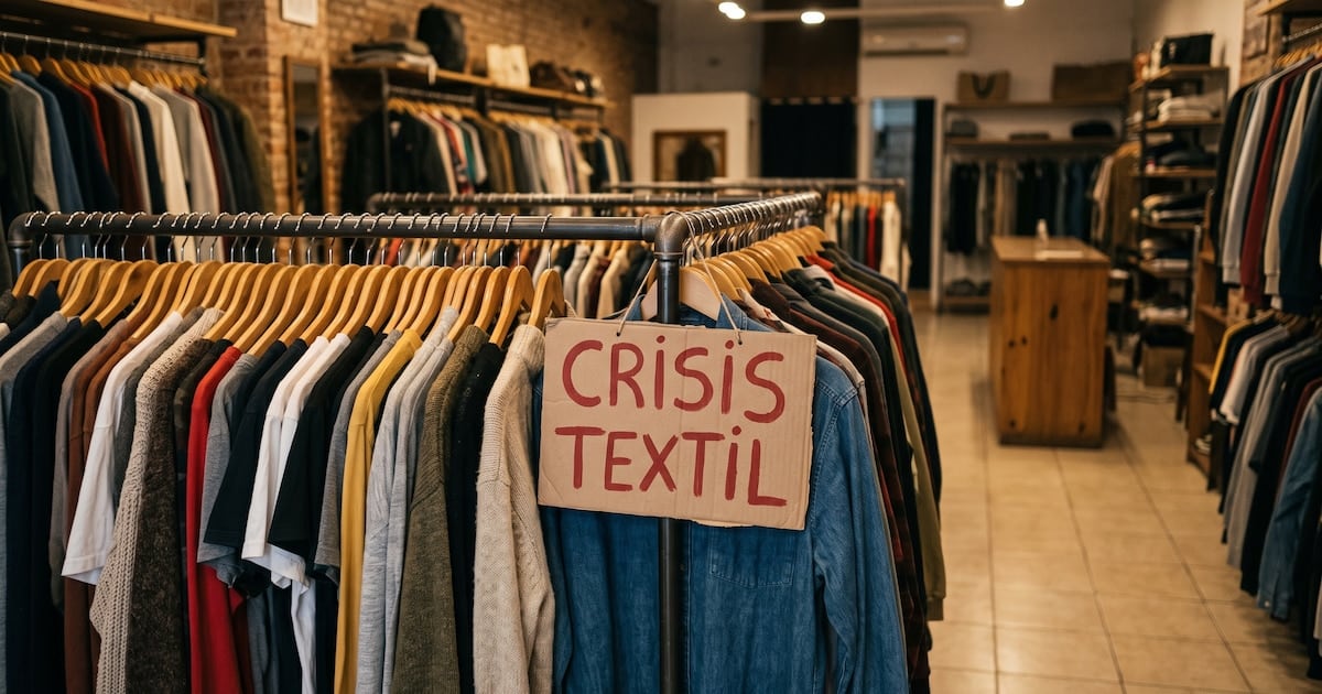 El sector textil acumula una contracción de 22,6% en 2026 y se consolida como el eslabón más golpeado de la industria