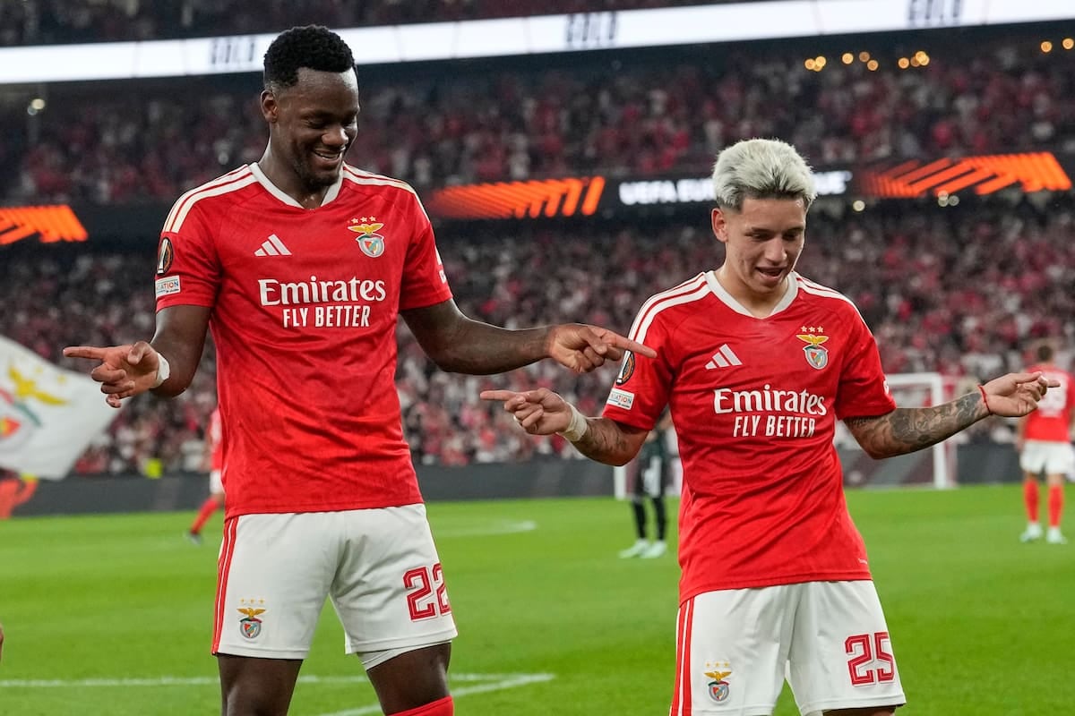 Prestianni comanda la goleada del Benfica y Hezze firma la sorpresa de Olympiacos en Marsella
