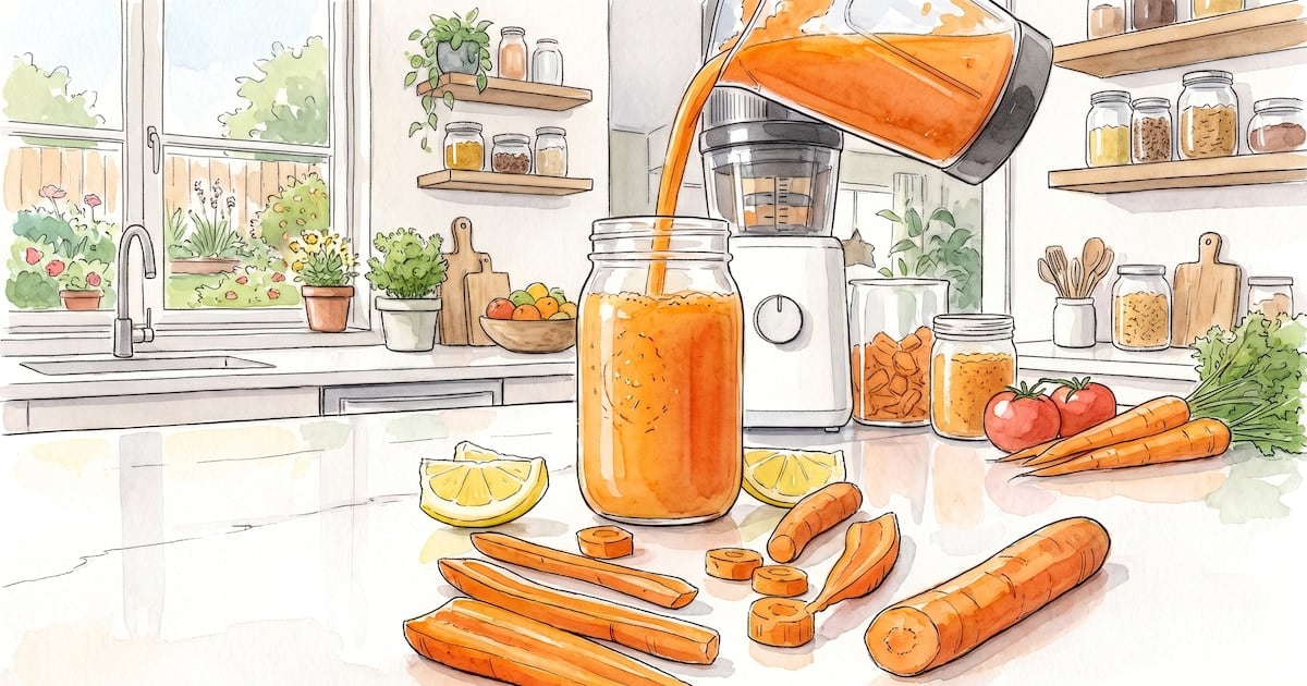 Jugo o zanahoria entera: la diferencia que cambia lo que el cuerpo aprovecha