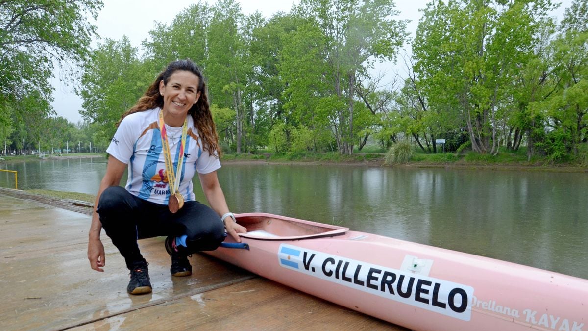 A los 44 años, Valeria Cilleruelo llegó desde Neuquén para proclamarse campeona mundial de kayak